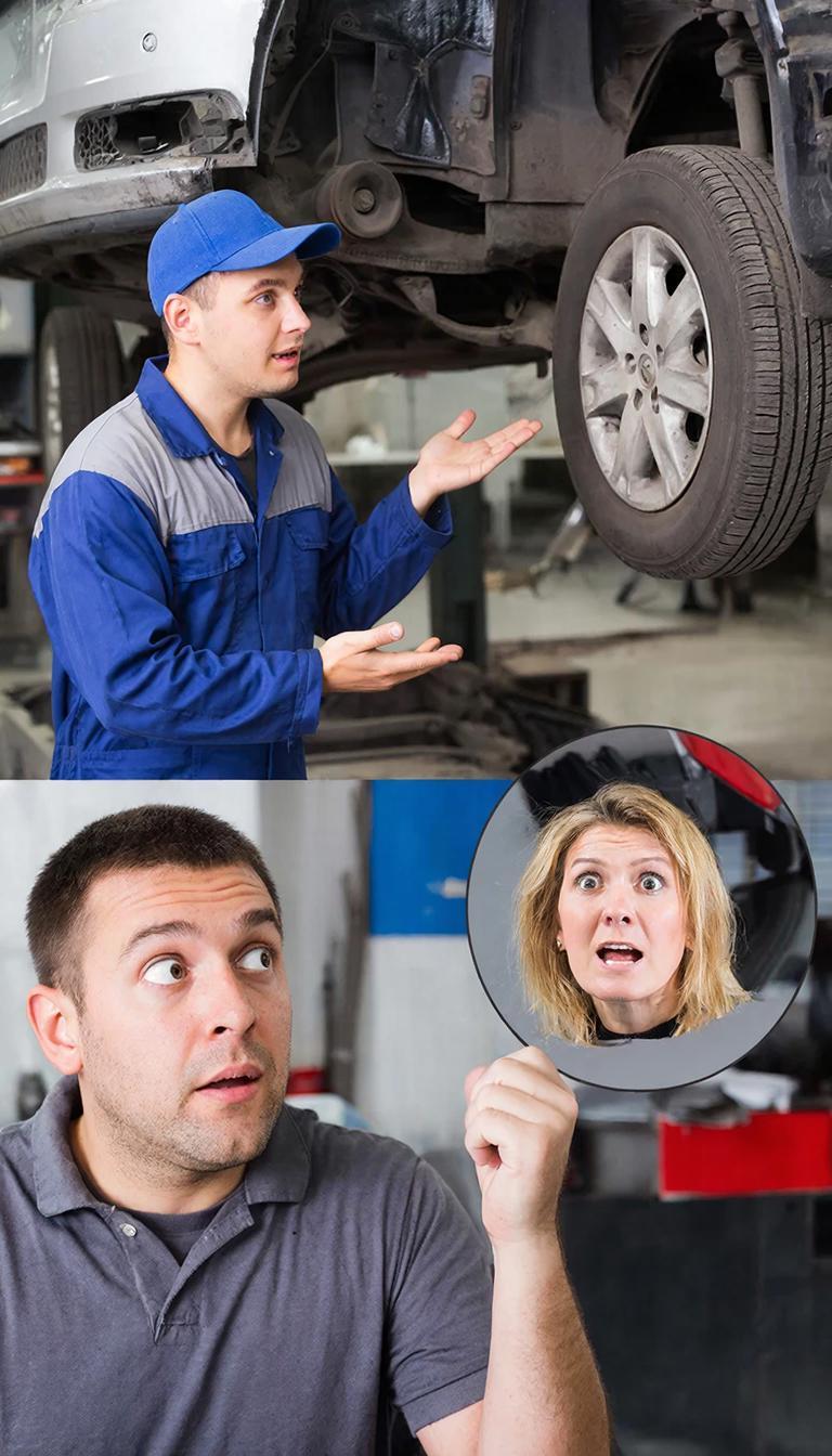 Мастер на СТО отвечает на вопросы клиента