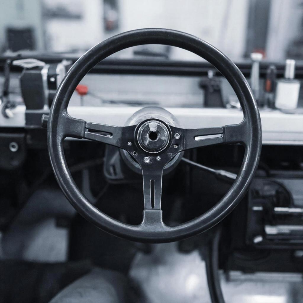 Автомеханик ремонтирует рулевую систему автомобиля в СТО99